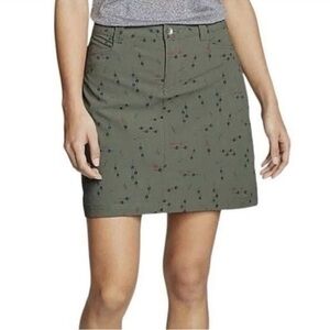 Eddie Bauer Women's Adventurer‎ 2.0 Olive Multicolor Arrow Print Skort Size 10